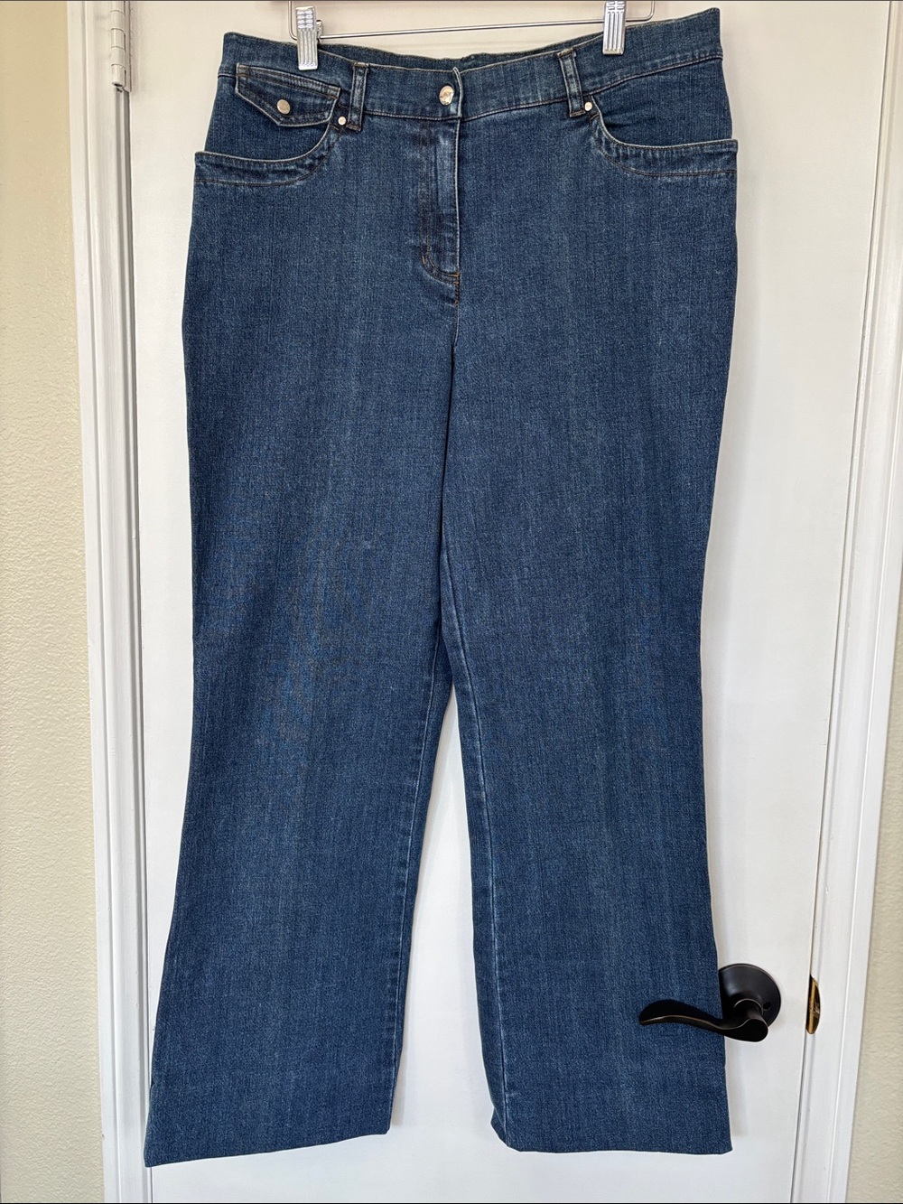 Jones New York Dark Blue Wide Leg Jeans